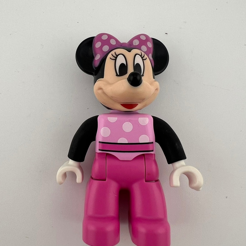 LEGO DUPLO Minnie Mouse Figure Pink Polka Dot Outfit Disney Toy